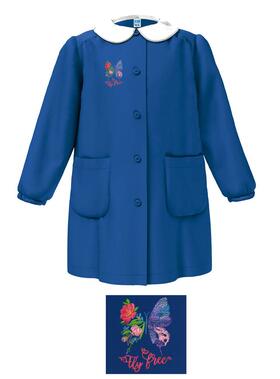 Siggi Happy School girl school apron 33GR3910&nbsp;Flowers and Butterfly 